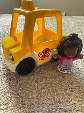 Little People  Barbie Yellow Play Truck with Doll - Kids Toy